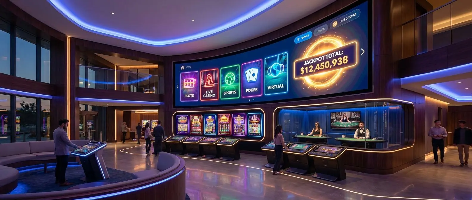 PlayOJO Game Lobby Overview Online gaming lobby interface with slots, live games and jackpot categories